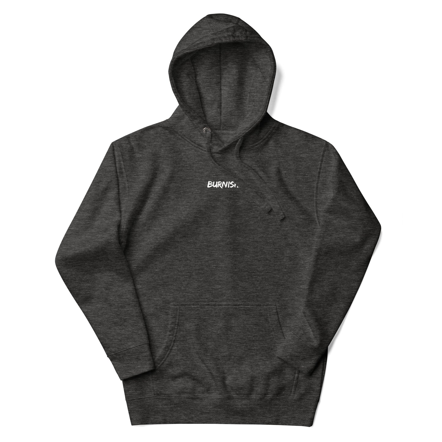 Unisex BURNISH PEACE-LOVE-LOYALTY HOODIE "CHARCOLE"