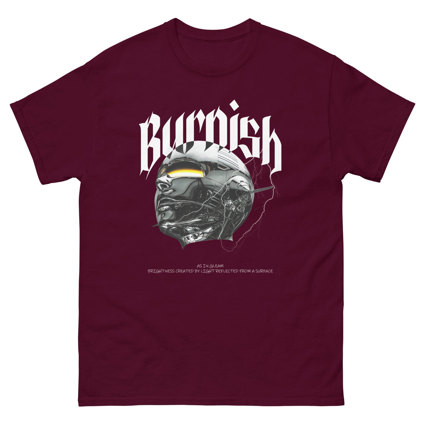 BURNISH ROBOT GIRL TEE "MAROON"